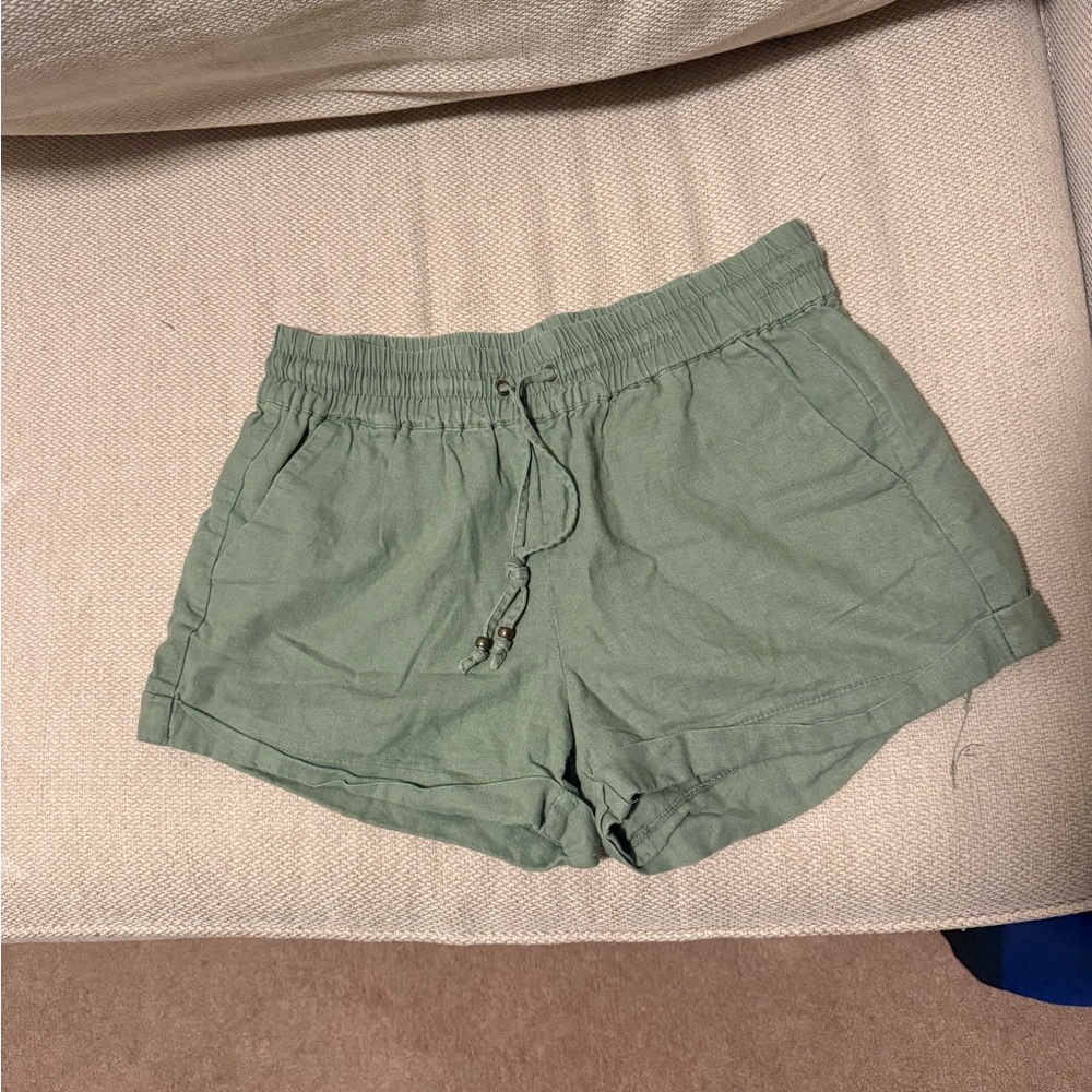 Love Tree Sage High Waist Shorts